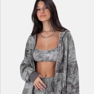 adika paster tie dye hoodie and top set - s